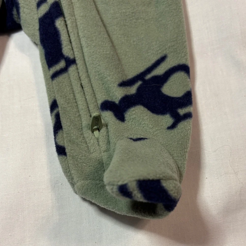 Carter's Little Brother Helicopter Footed Sleeper Green and Navy NB NWT Cozy